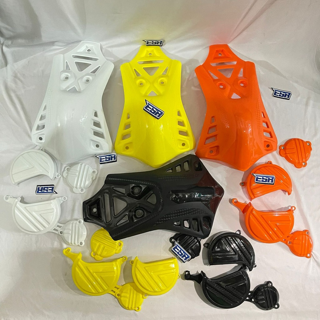 Tutup Cover Mesin Set KLX 150 Hitam/Orange