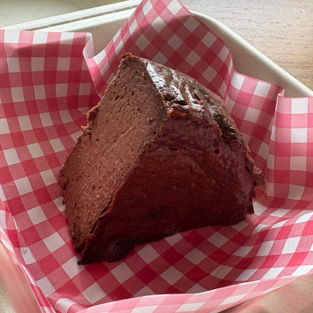 

chocolate burnt basque cheescake per slice by snoopysnacktime