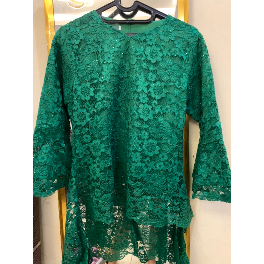 preloved kebaya hijau botol