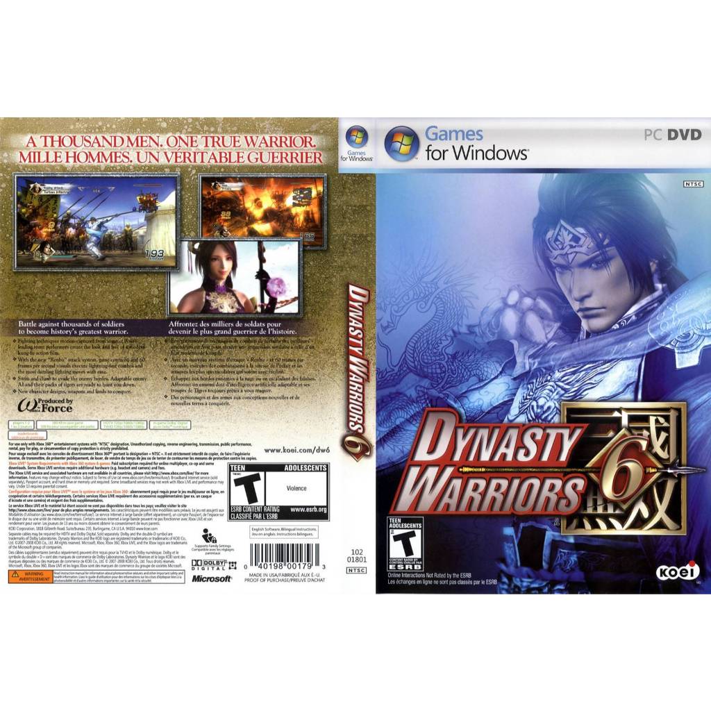 Dynasty Warriors 6 GAME PC LAPTOP