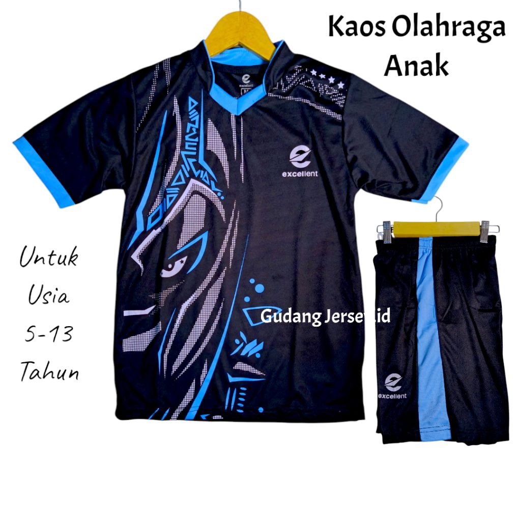 Baju bola anak laki laki kaos futsal anak jersey junior umur 5-13 tahun