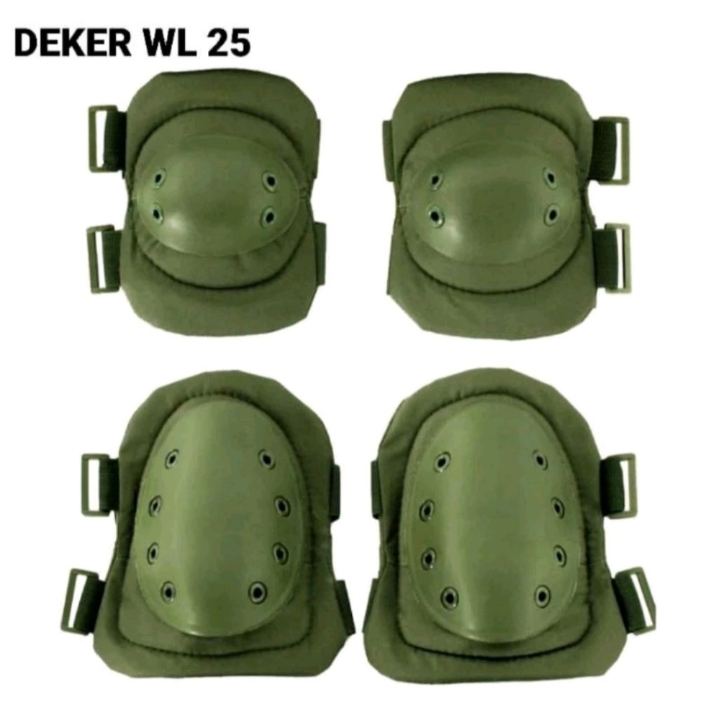 Deker Set Tactical/Kneepad Pelindung Lutut Dan Siku
