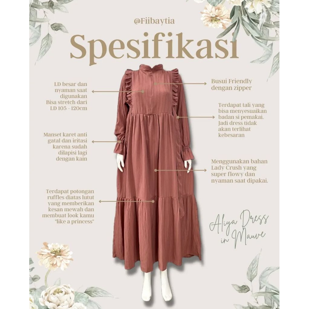 PRELOVED ALIYA DRESS BY FIIBAYTIA