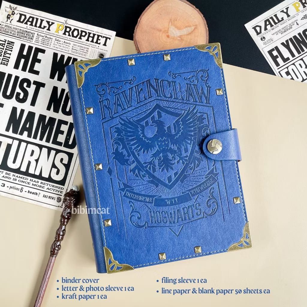 

(A5 Size) SEC Binder Journal Set Ravenclaw Hogwarts House Version / Agenda Notebook PC