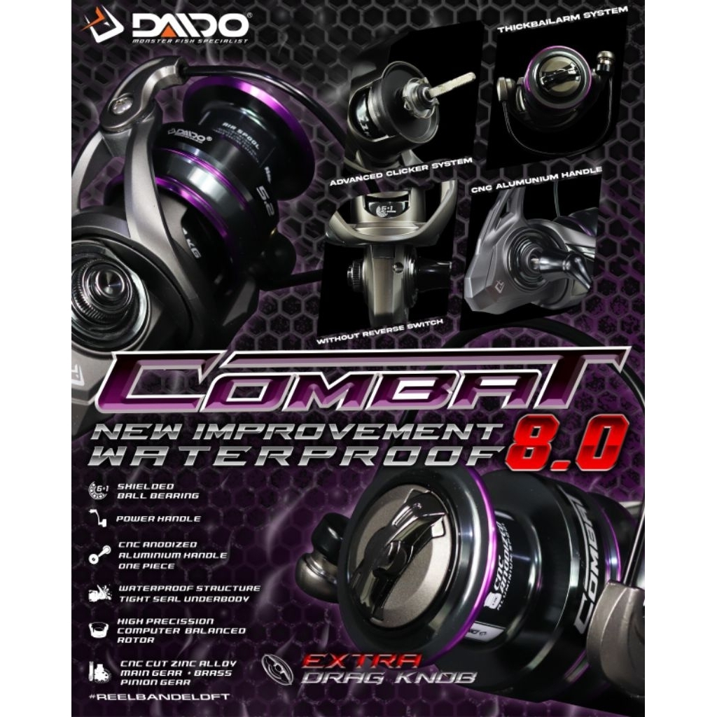 Rell Daido Combat Dan Blizzard Power Handle 1000 sampai 6000