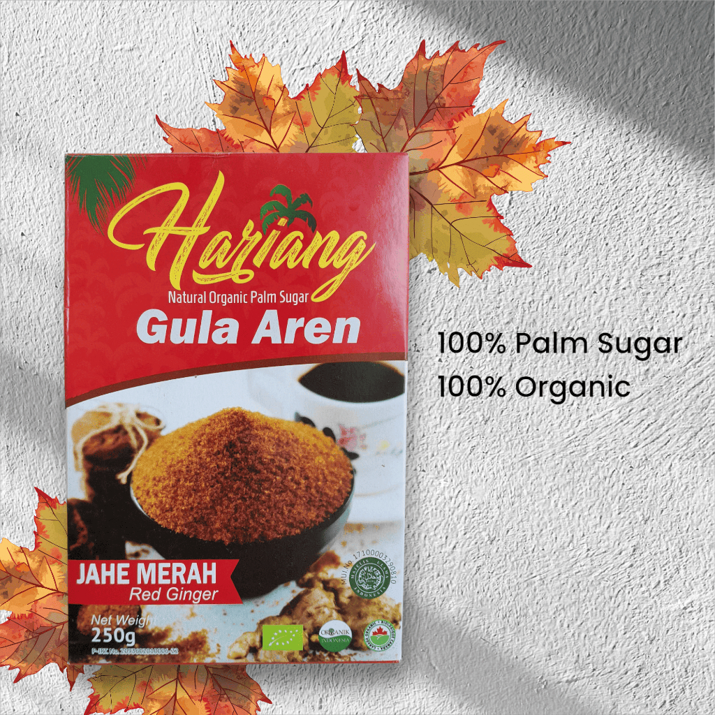 

*Gula Semut Rasa Jahe Merah (250gr) 100% Original Organic Palm Sugar*