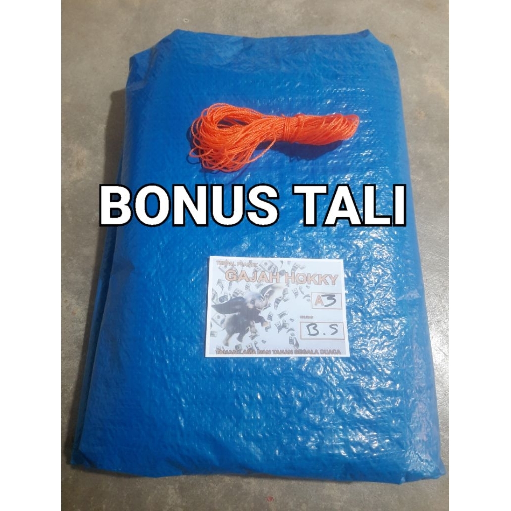 Terpal Plastik A3 Ukuran 5x10 Meter / Terpal Kolam / Terpal Alas Padi / Terpal Biru