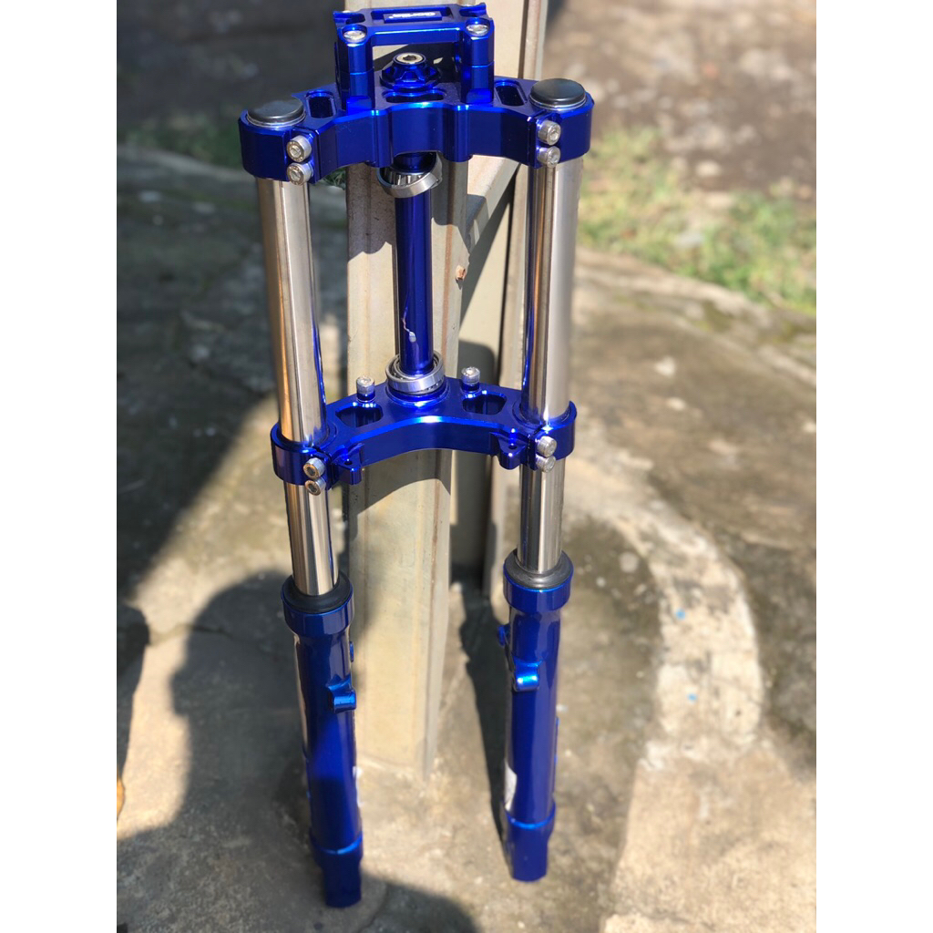 skok KYB zeto set segitiga ninja cnc anodise biru pnp CB GL MP TIGER