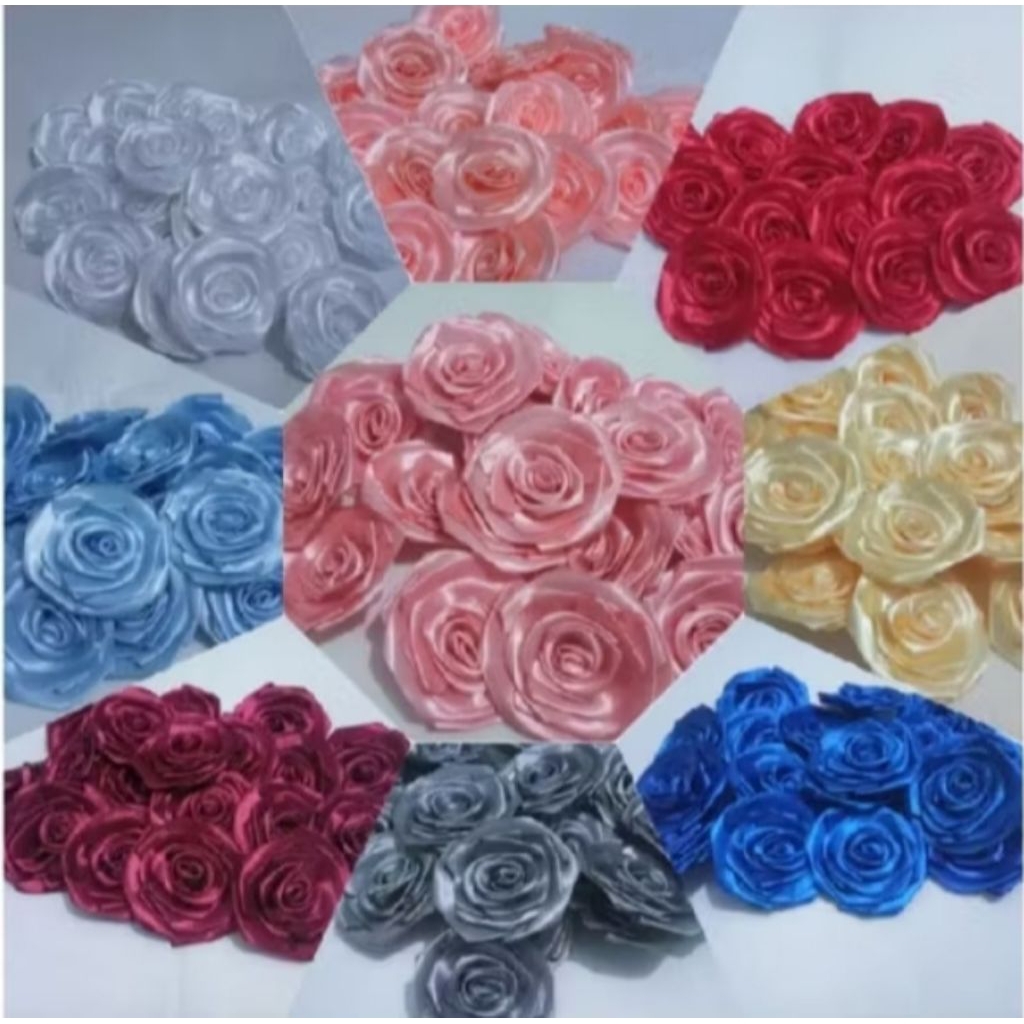 

bunga pita satin harga perpcs ukuran pita 4cm