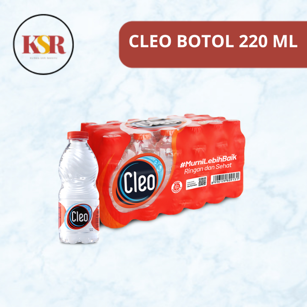 

[KSR] Cleo 220ml Botol Dus - 24 x 220 ML [ Khusus Bandung ]