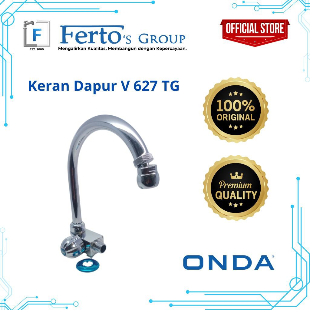 Keran Dapur Leher Angsa ONDA V 627 TG / Kran Air  Wastafel High Quality