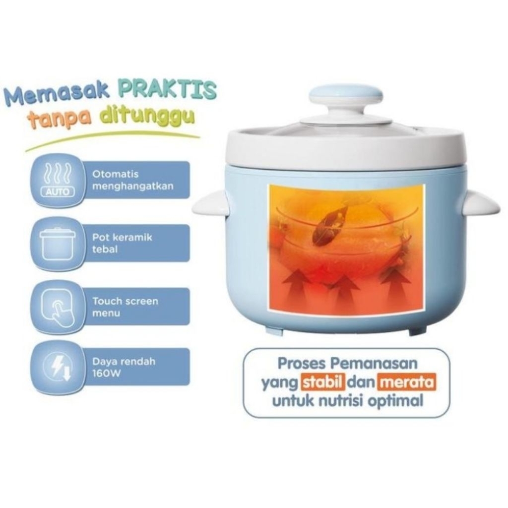 BabySafe - Slow Cooker MPASI | Slow Cooker Serbaguna | Slow Cooker Multifungsi | Slow Cooker Digital