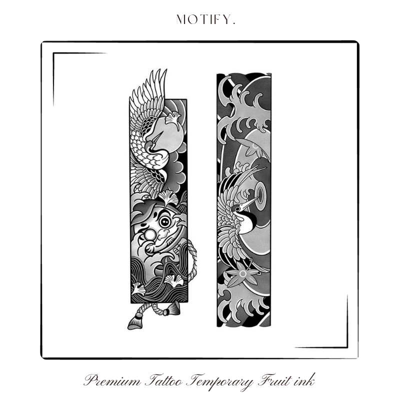 MOTIFY HC-737 Premium Tattoo Temporary Fruit Ink Tahan Lama Tato Temporer Semi Permanen 11x18 CM Mot