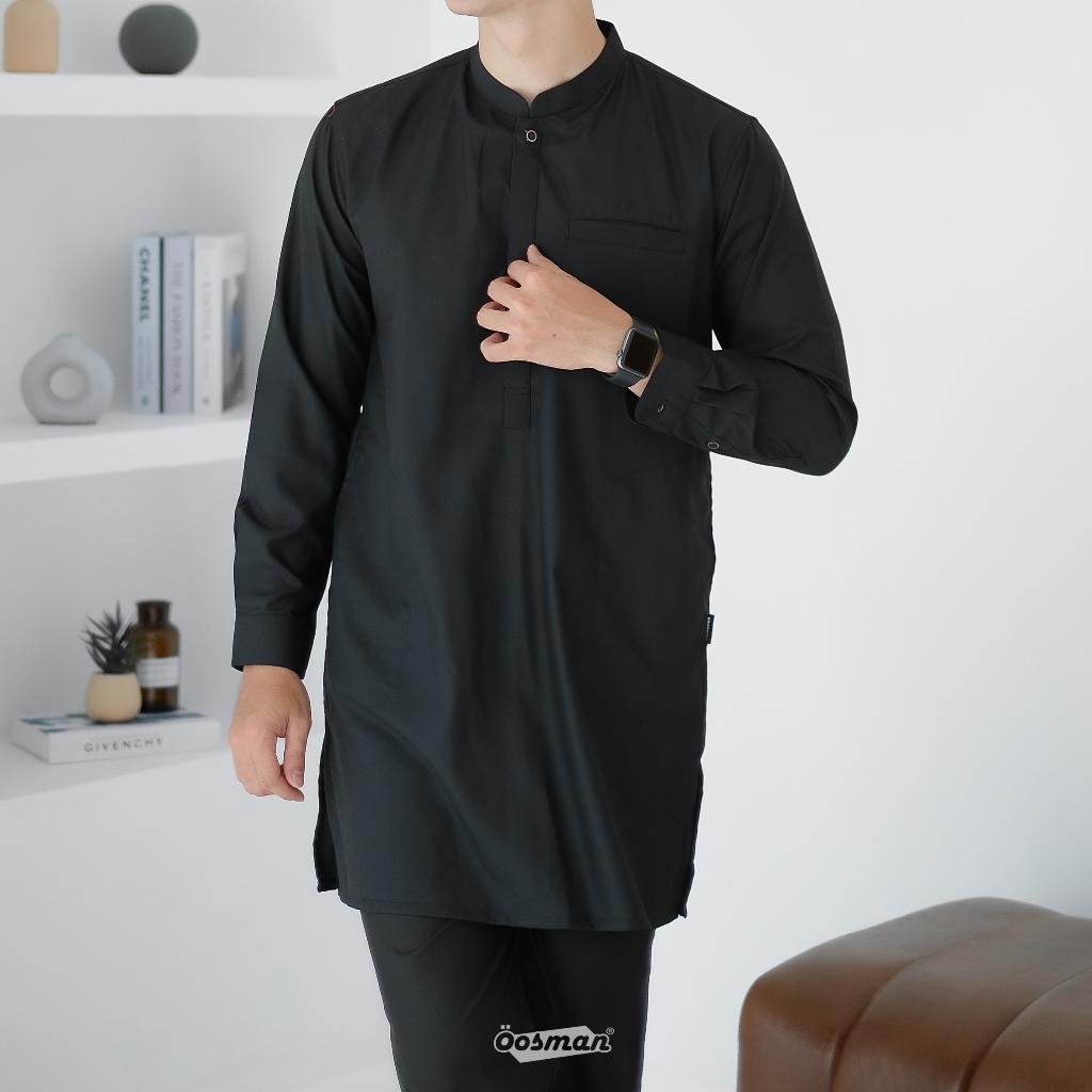 TERBARU Oosman - Kurta Koko Setelan Pria Dewasa Pakistan Premium Lengan Panjang