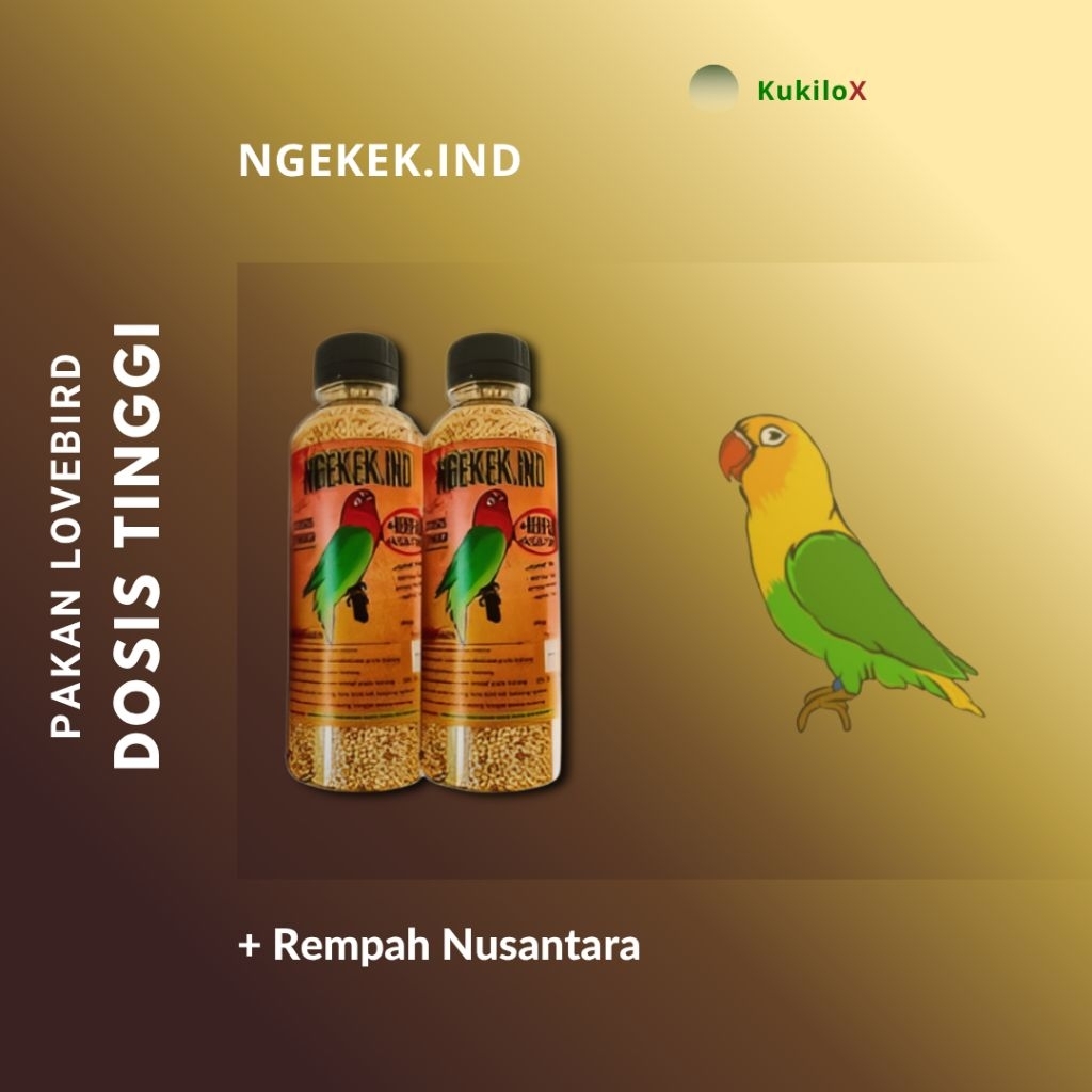 NGEKEK.IND Love Bird 200 Gram – Pakan Super untuk Lovebird, Parkit, Finch, Kenari – Biji-Bijian Mile