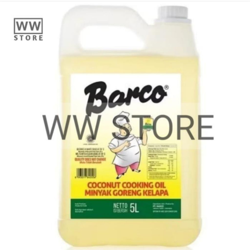 

Minyak goreng masak kelapa Barco coconut cooking oil 5L