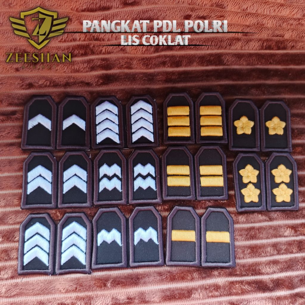 Pangkat Polisi/Pangkat Pdl Bintara/ Pangkat PDL Perwira Lis Coklat