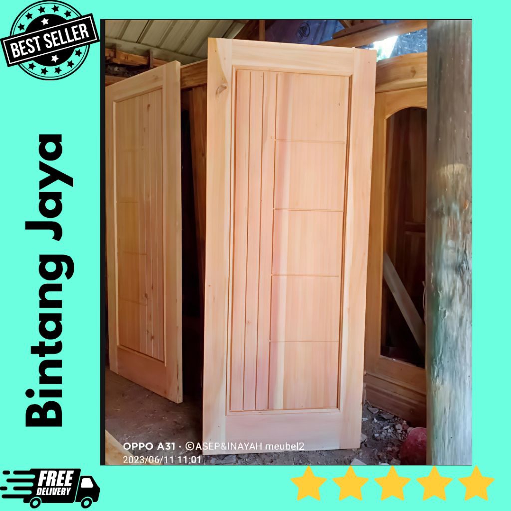 Pintu Utama Rumah Kayu Mahoni Minimalis Pintu Kamar