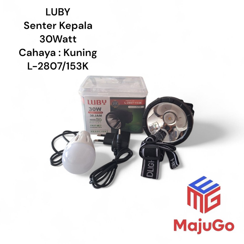 Senter kepala Luby 30 watt Cahaya Kuning L-2807/153K