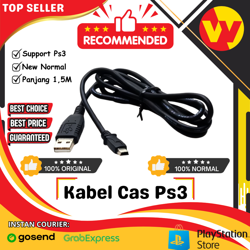 Kabel Cas Stik PS3 / KABEL USB STIK PS3
