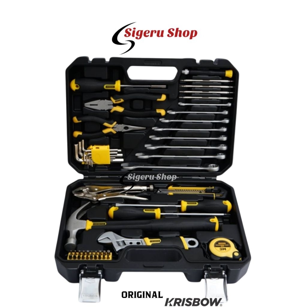 Krisbow Tool Set Mekanik 52 pcs / Tool Kit Krisbow 52 pcs