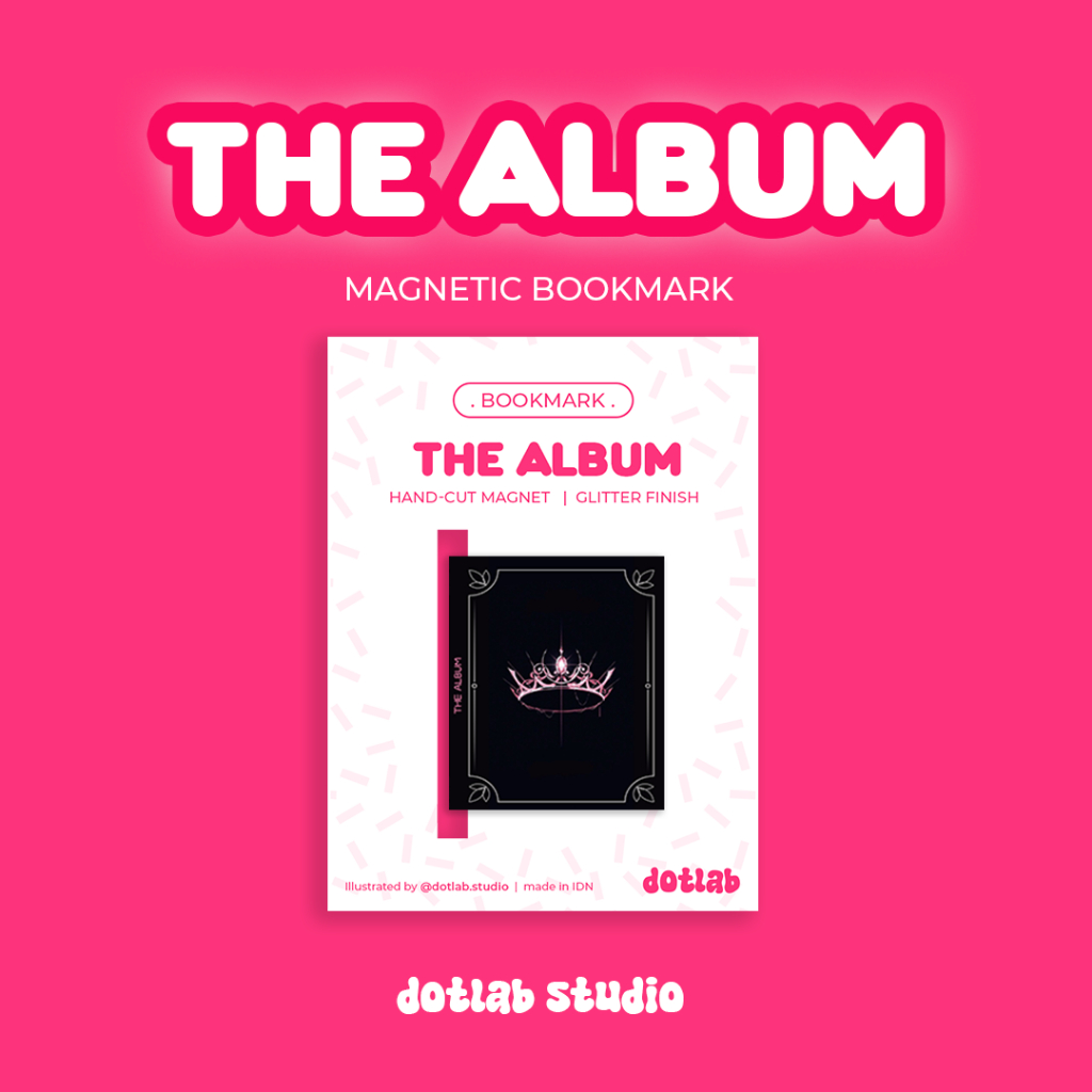 

DOTLAB THE ALBUM BLACKPINK ALBUM MAGNETIC BOOKMARKS | MOVIE BOOK GLITTER AESTHETIC CUTE |MERCHANDISE