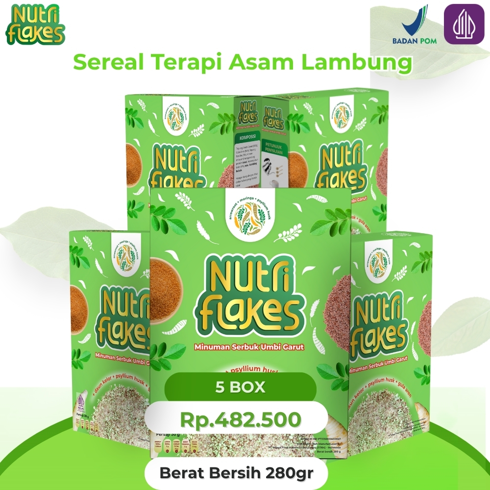 

Nutriflakes Paket 5 Box Sereal Terapi Asam Lambung