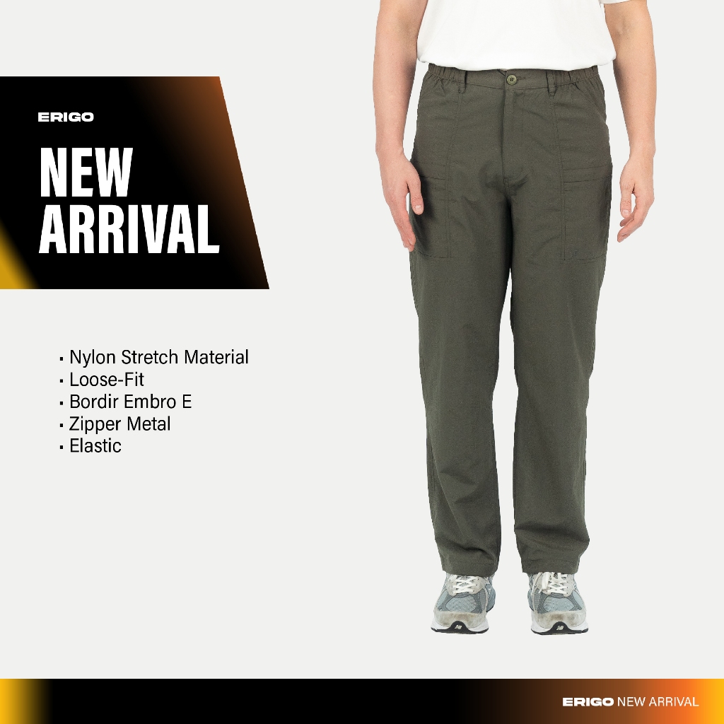 Erigo Cargo Pants Ut Stellan Pebble - Celana Panjang Cargo Unisex