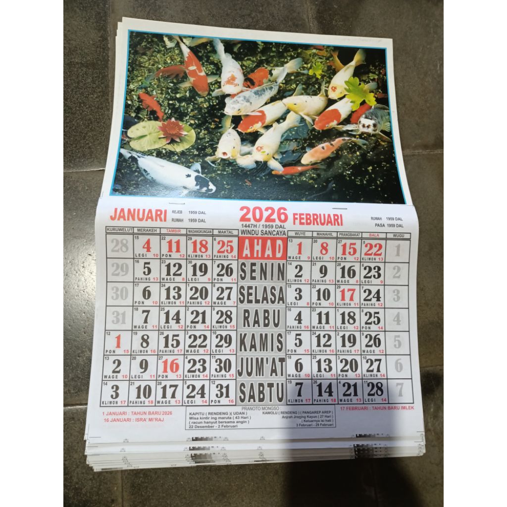 

( bisa cod) kalender Jawa wuku kecil 2026