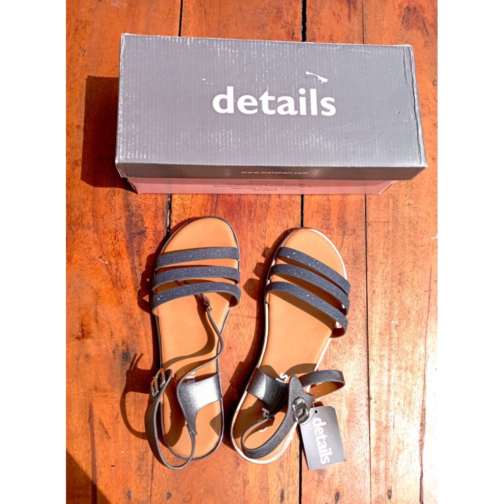 [DETAILS ORIGINAL SEPATU SANDAL FLAT] DETAILS SEPATU SANDAL ORI NEW 36 37