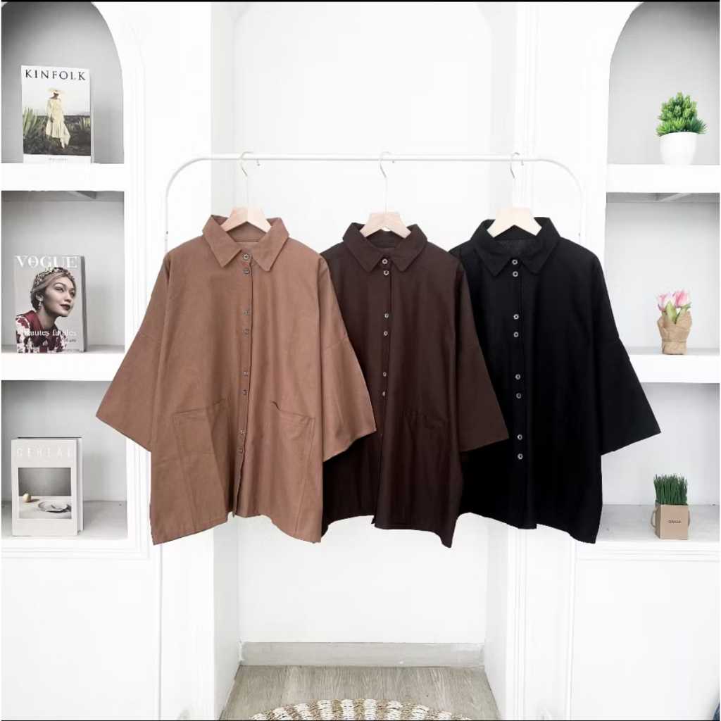 Baju blouse wanita/baju oversize/atasan hijab/Korean style/modist