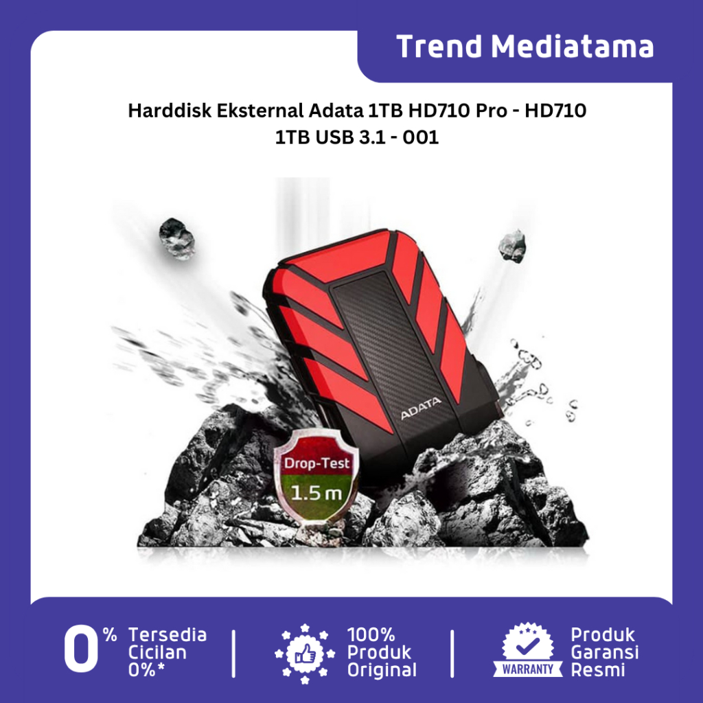 ADATA HD710 Pro 1TB Hardisk Eksternal Adata USB 3.1 Antishock WaterProof