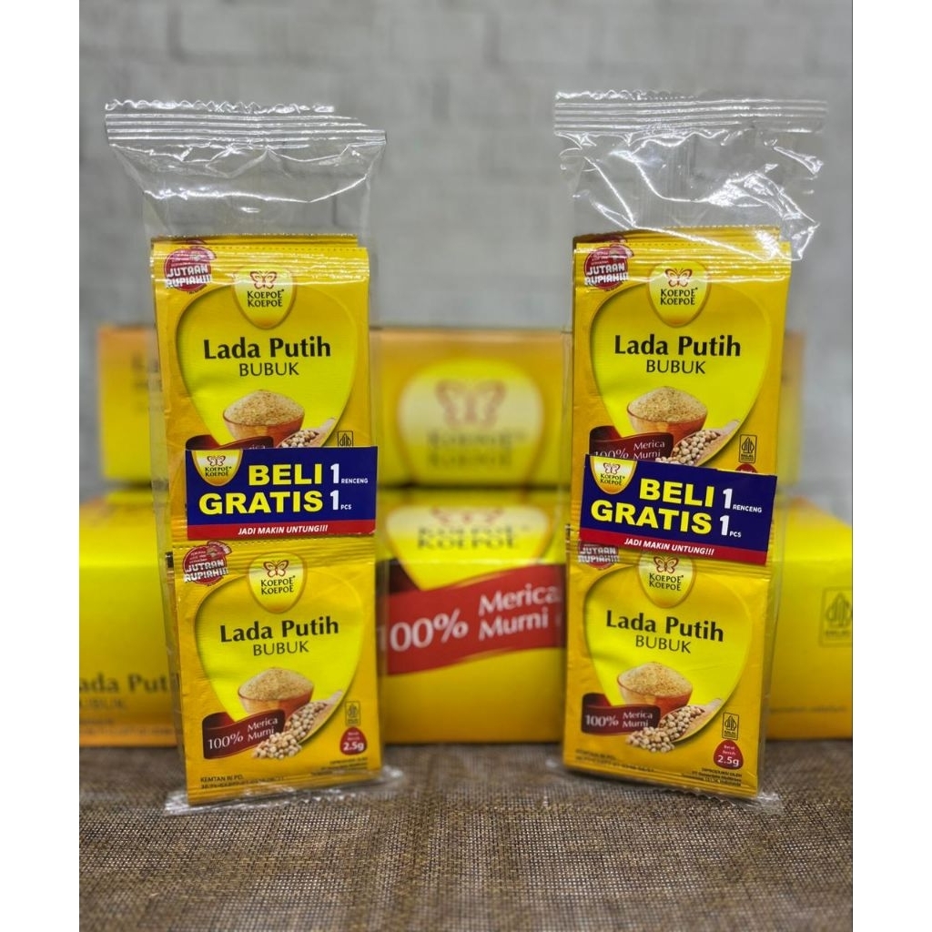 

Koepoe Koepoe Lada Putih Bubuk 2,5gr Isi 11