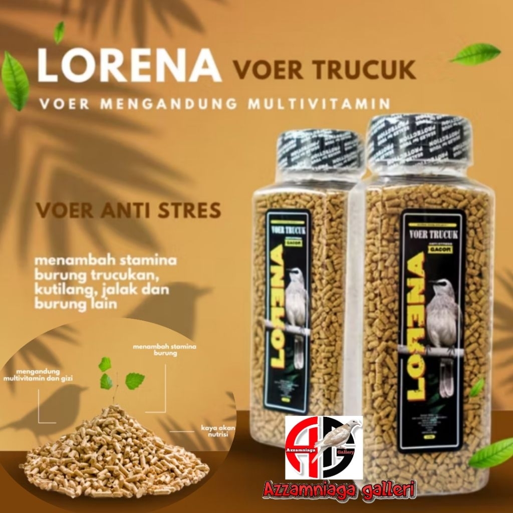VOER TRUCUK LORENA VOER BURUNG TRUCUKAN KUTILANG JALAK 200 GR