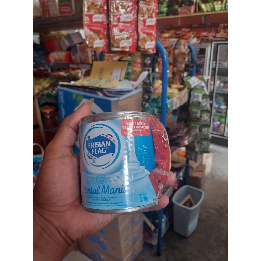 

SUSU FRISIAN FLAG KALENG 370g BONUS TEH CELUP