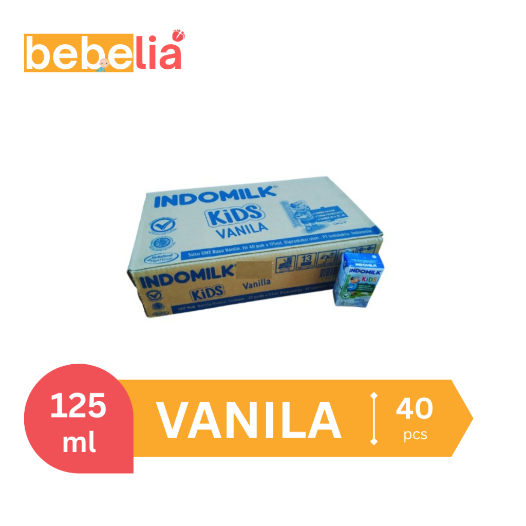 

Indomilk Kids Susu UHT Vanila 115 ml 1 dus isi 40 pcs