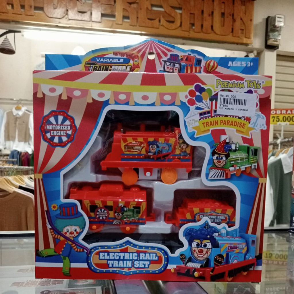 Mainan Anak Kereta Api 3 Gerbong Plastik