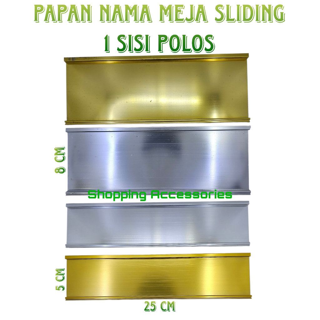 

Papan Nama Meja sliding / papan nama geser Aluminium