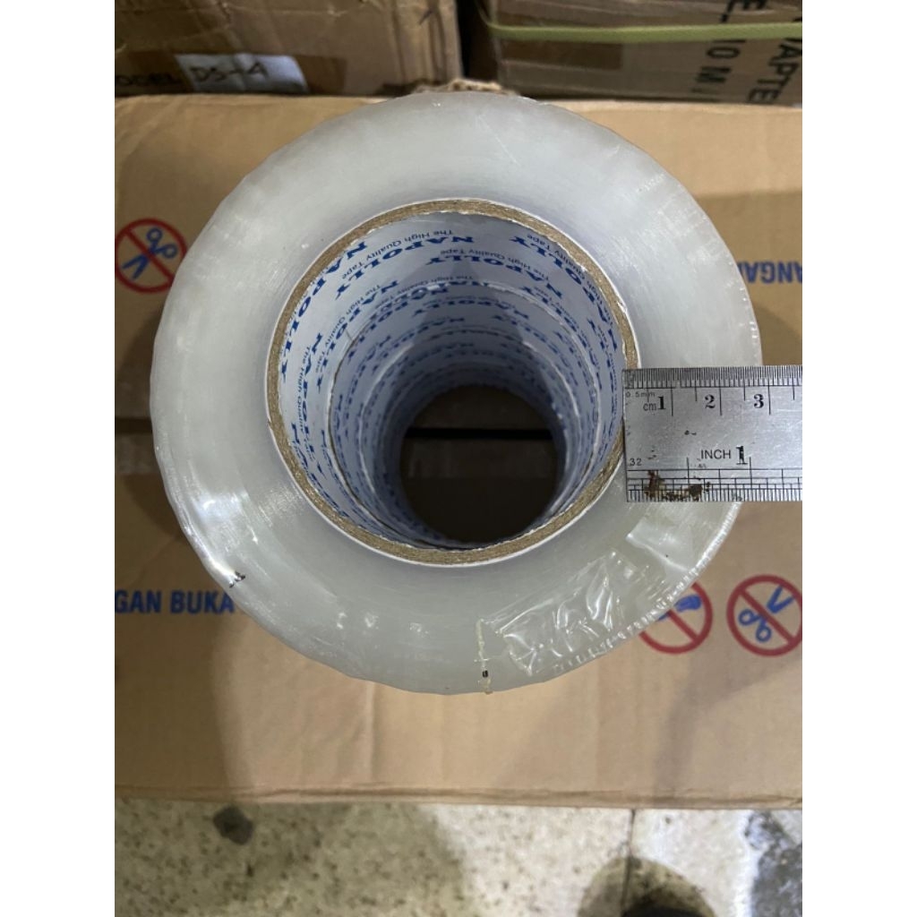 

Isolasi Lakban Transparan - Coklat 4,5x250y Isolasi Packing roll besar isi banyak