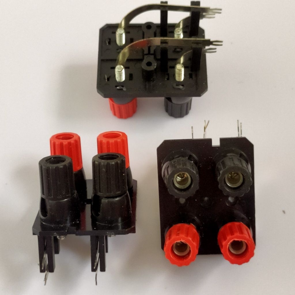 JR 2074 Terminal RCA 4 pin Bell Tapal Kuda Terminal Binding Post Tancap PCB 4pin Terminal Speaker Bo