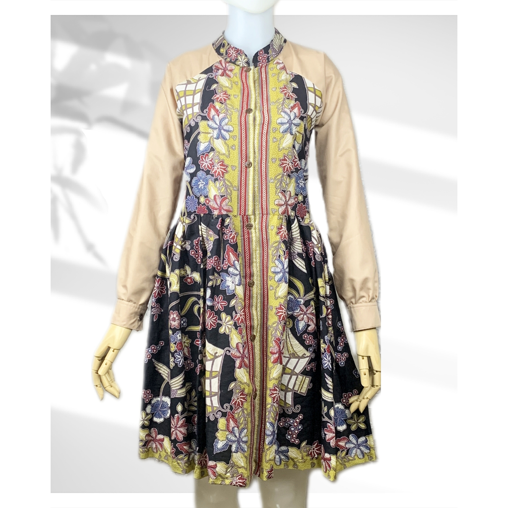 Elzaeda Tunik Atasan Batik Wanita Busui Kancing Depan Jumbo LD 110, 120, 130, 140, 150