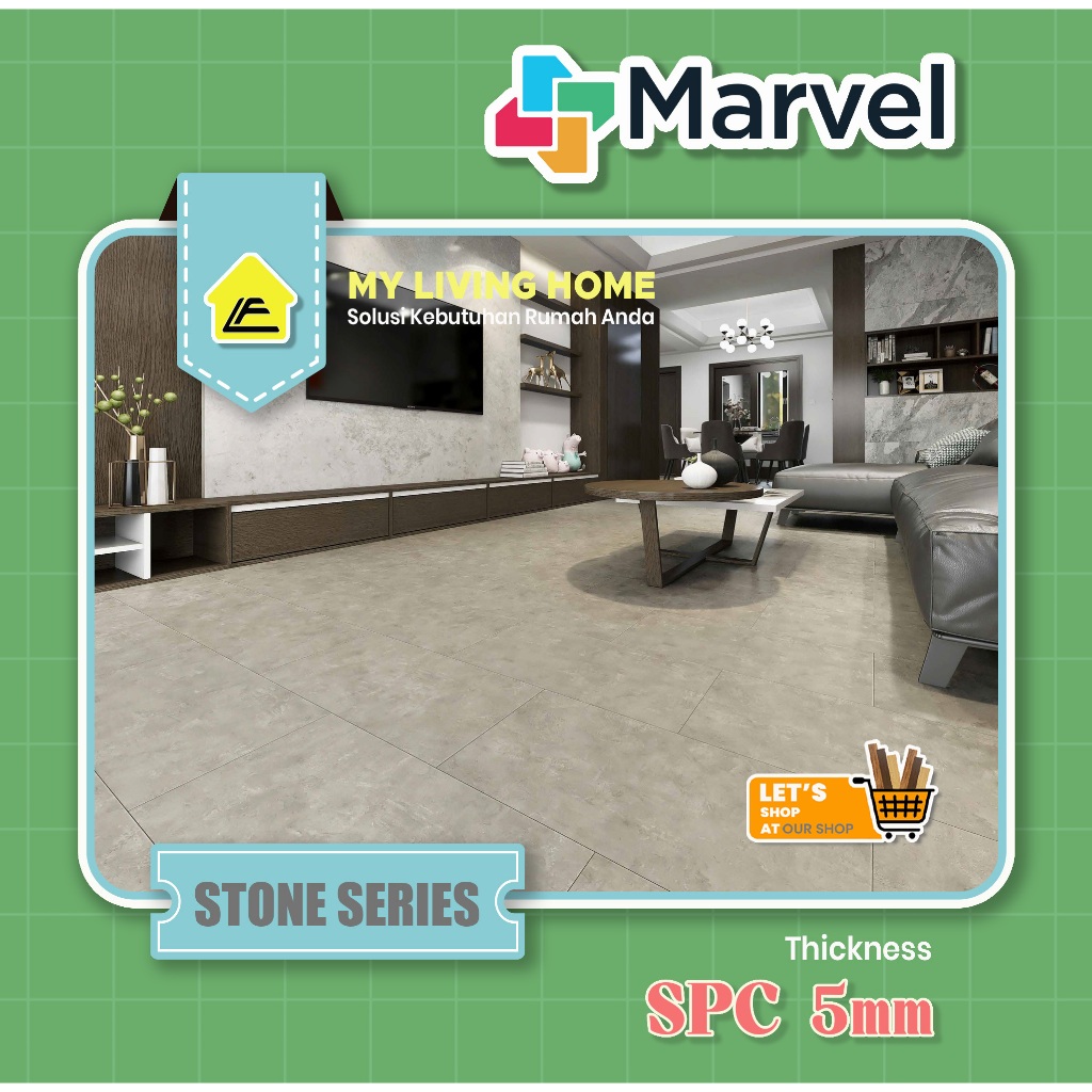 Lantai SPC MARVEL StoneCore 5mm | STONE SERIES