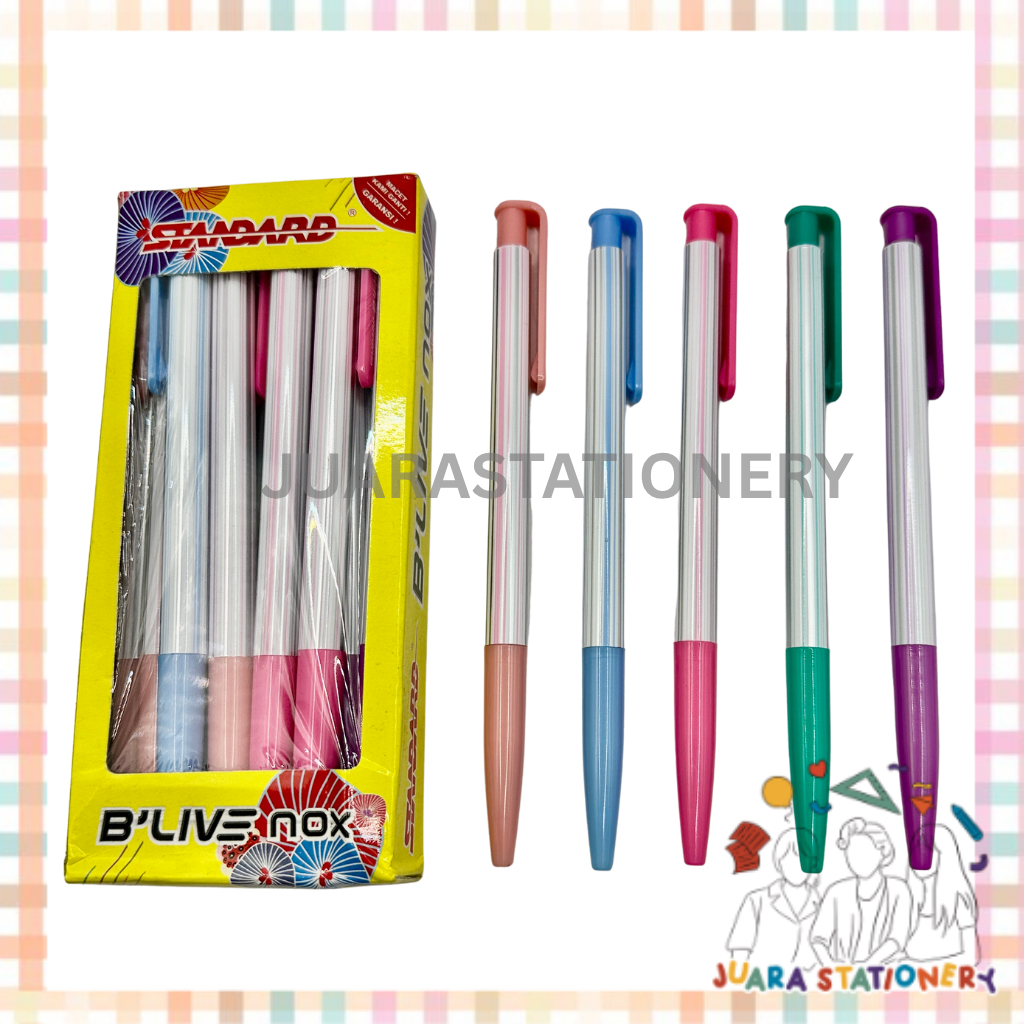 

(1012) JUARASTATIONERY Pulpen Standard B-Live 0.3 LUSIN / Pulpen Standard Bolpoin Bolpen