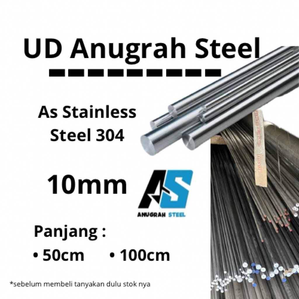 As Stainless Steel 10mm 304 anti karat