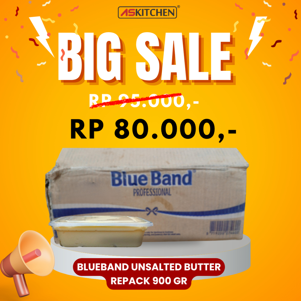 

BIG SALE Blueband Unsalted Butter Mentega 900 gr REPACK