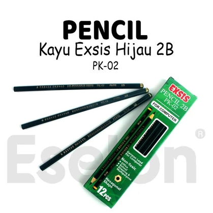

[ PAK ] Pensil Kayu / Pencil Murah / Pensil 2B EXSIS / Pensil 2B Eksis warna Biru / Hijau isi 12 pcs
