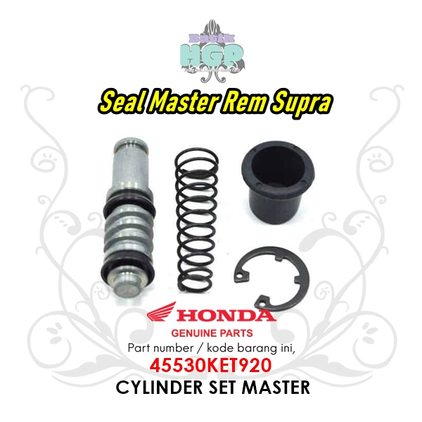 Seal Master Honda Supra Original AHM Cylinder Set Master Rem Supra X 125 - 45530KET920