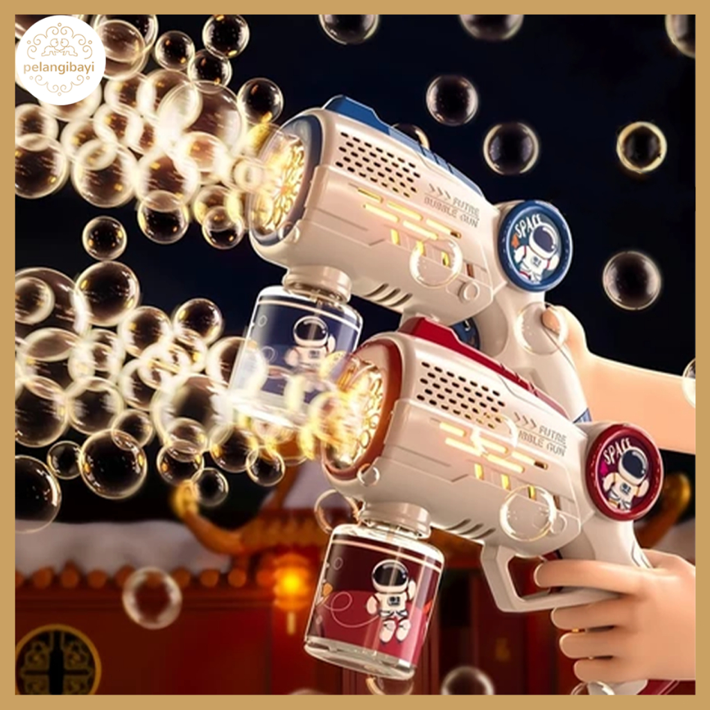 Mainan Gelembung Pistol Bubble Sabun Otomatis Anak Besar Tembakan Balon Kado Ulang Tahun