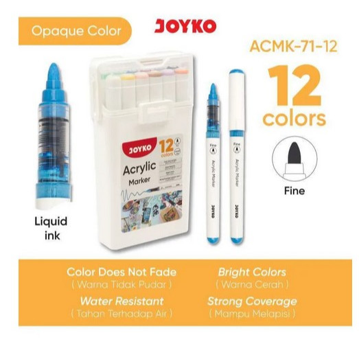 

Joyko Acrylic Marker ACMK-71-12