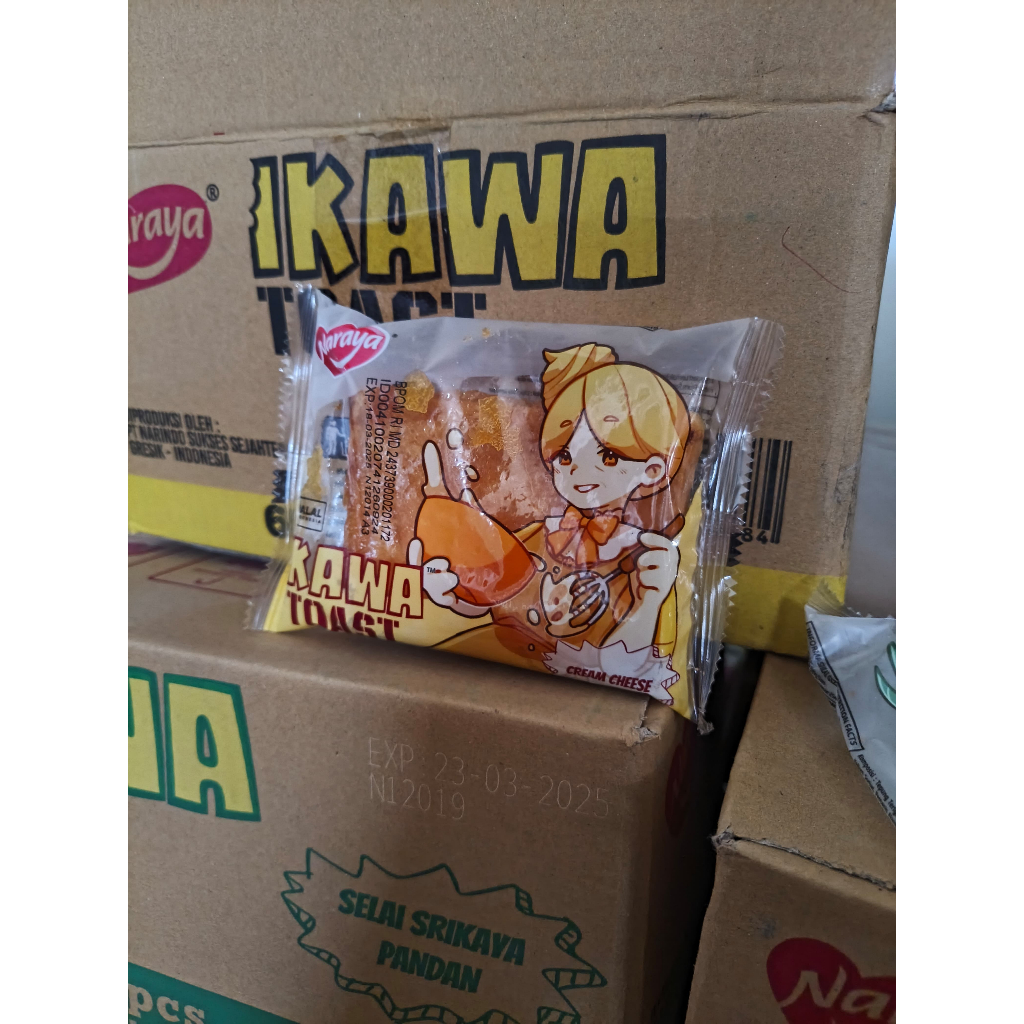 

Naraya IKawa Toast 60g – Roti Panggang Isi Lumer (5 pcs) | Varian Cream Cheese, Coklat, Sri Pandan